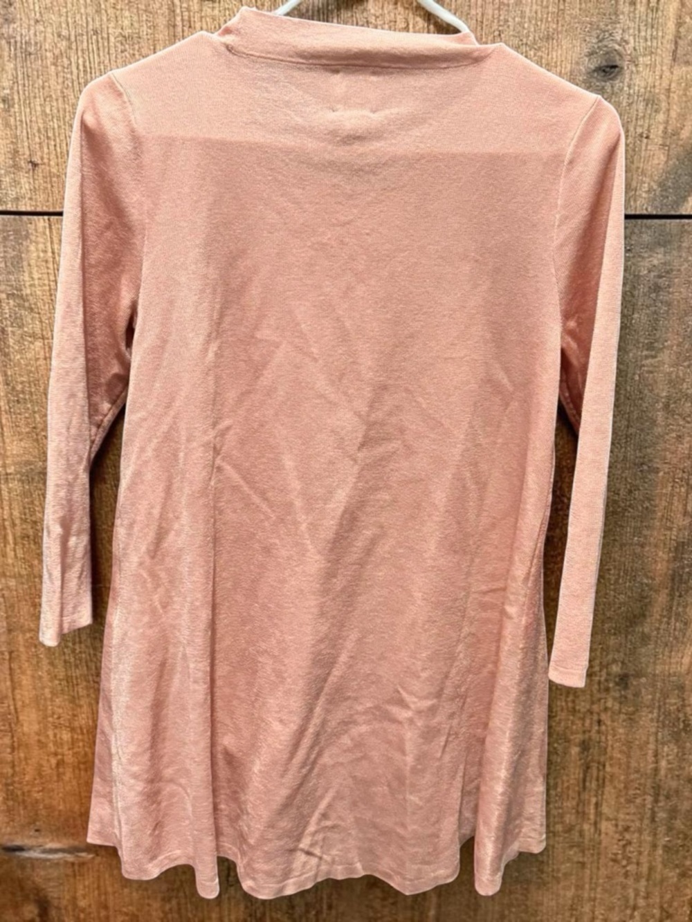Anne Klein Light Pink Long Sleeve Tunic Top MEDIUM - Picture 3 of 6